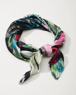 Tommy Bahama Amaryllis Pleated Diamond Scarf Black Best