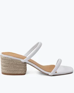 Tommy Bahama André Assous Joie Block Heels White New