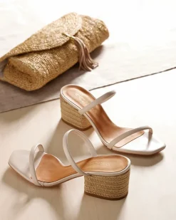 Tommy Bahama André Assous Joie Block Heels White New