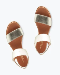 Tommy Bahama André Assous Neveah Metallic Wedges Platinum Outlet