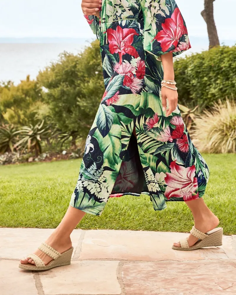 Tommy Bahama André Assous Nolita Stitched Raffia Wedges Sand