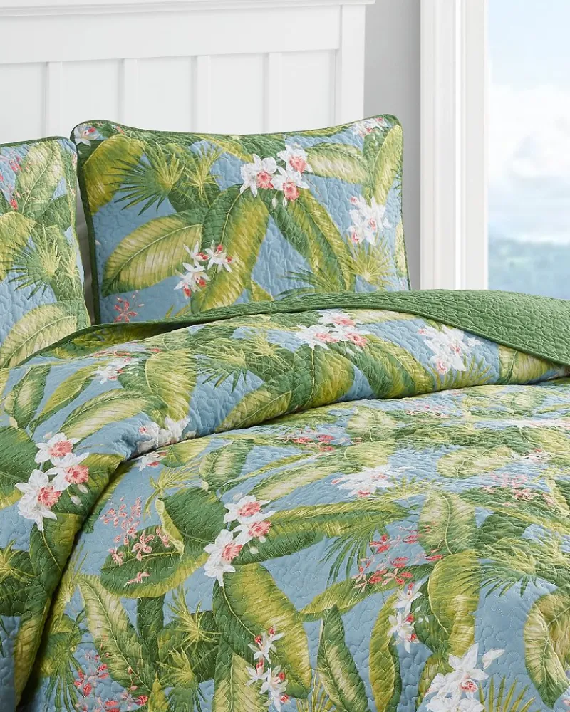 Tommy Bahama Aregada Dock 2-Piece Twin Quilt Set Blue Clearance