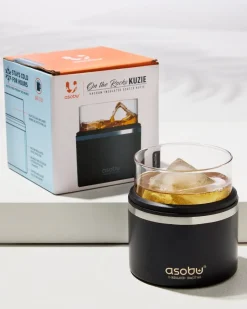 Tommy Bahama Asobu® On the Rocks Glass & Kuzie Black Sale
