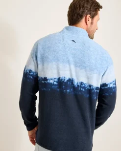Tommy Bahama Azul Tides Ombré Half-Zip Sweatshirt Blues Discount