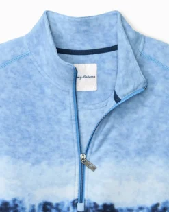 Tommy Bahama Azul Tides Ombré Half-Zip Sweatshirt Blues Discount