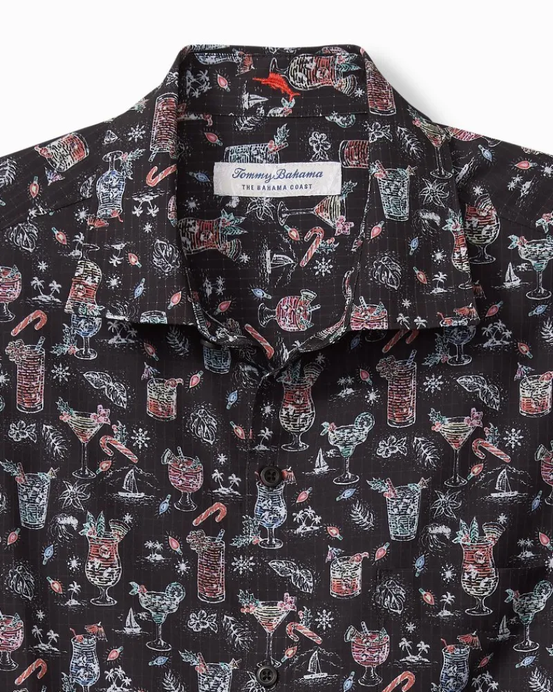 Tommy Bahama Bahama Coast Boozy Nights IslandZone® Shirt Night Cap Discount