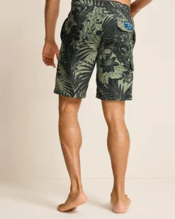 Tommy Bahama Baja Santiago Palms 9-Inch Boardshorts Black Discount