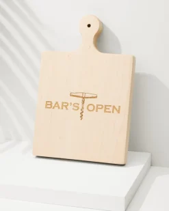 Tommy Bahama Bar's Open Artisan Maple Wood Board Natural Sale