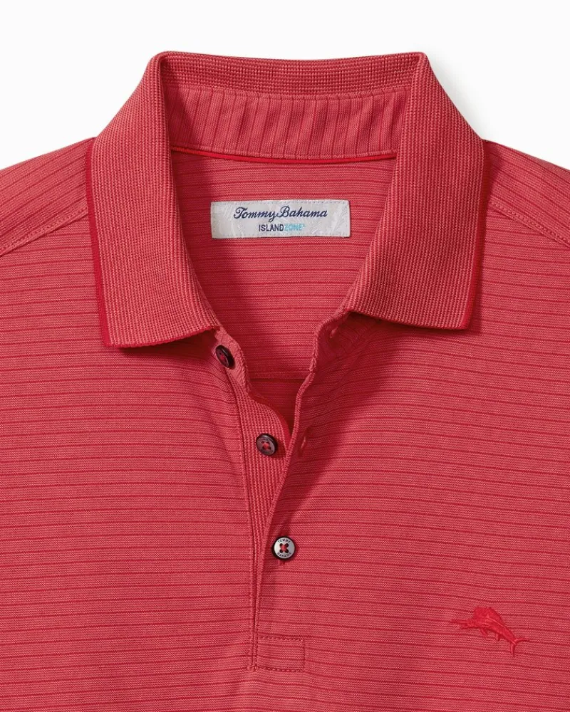 Tommy Bahama Bay Stripe IslandZone® Polo Dark Havana Clearance
