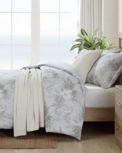 Tommy Bahama Beachway Blooms 3-Piece King Comforter Set Grey Best