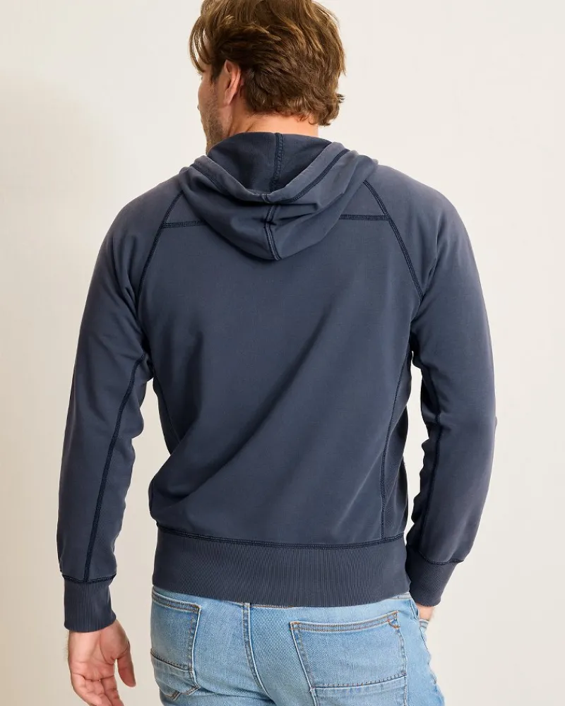 Tommy Bahama Ben & Terry Full-Zip Sweatshirt Ocean Deep Discount