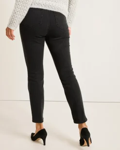 Tommy Bahama Boracay® Beach Sparkle High-Rise Skinny Ankle Jeans Coastal Black Wash New