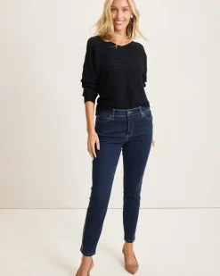 Tommy Bahama Boracay® Indigo Tux High-Rise Ankle Jeans Deep Ocean Wash Outlet