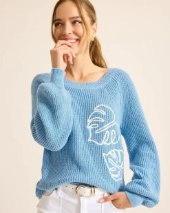 Tommy Bahama Breezy Beach Crew Sweater Infinity Pool Clearance
