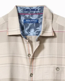 Tommy Bahama Canyon Beach Pebble Cay Plaid Stretch Flannel Shirt Feather Down Outlet
