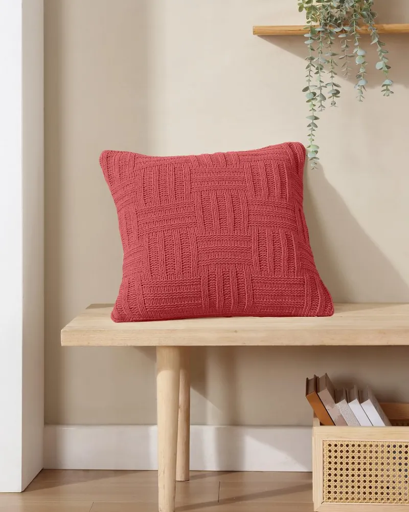 Tommy Bahama Chain Basket Decorative Pillow Coral Red Online