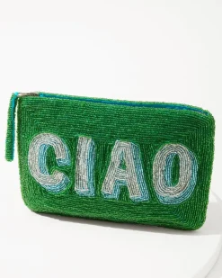 Tommy Bahama Ciao Beaded Clutch Green Clearance
