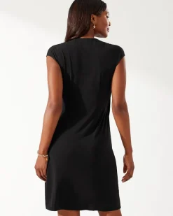 Tommy Bahama Clara Faux-Wrap Dress Black Online
