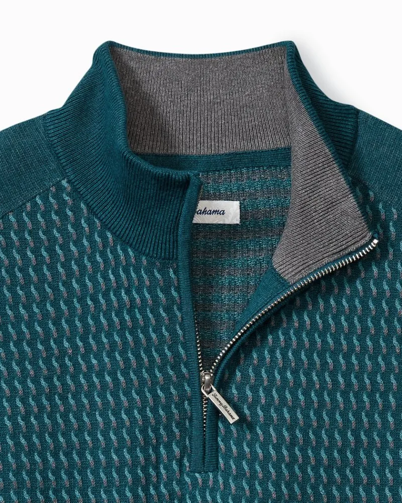 Tommy Bahama Coastal Shores Half-Zip Sweater Seaway