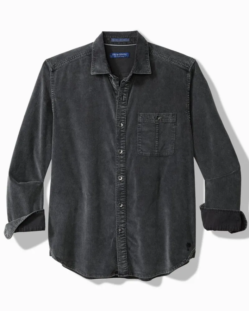 Tommy Bahama Coastline Cord Stretch Sun Fade Shirt Night Cap New