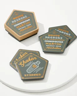 Tommy Bahama Cocktail Coasters—Set of 4 Multicolor Discount