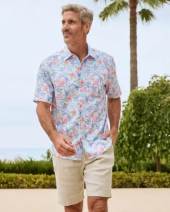 Tommy Bahama Coconut Point Marlin Mania IslandZone® Camp Shirt White Clearance
