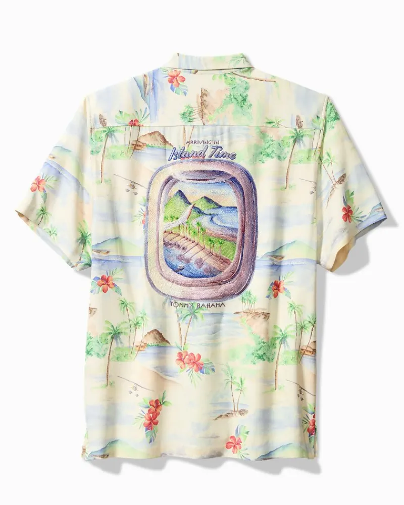 Tommy Bahama Collector's Series '24 Arriving in Island Time Silk Camp Shirt Continental Clearance