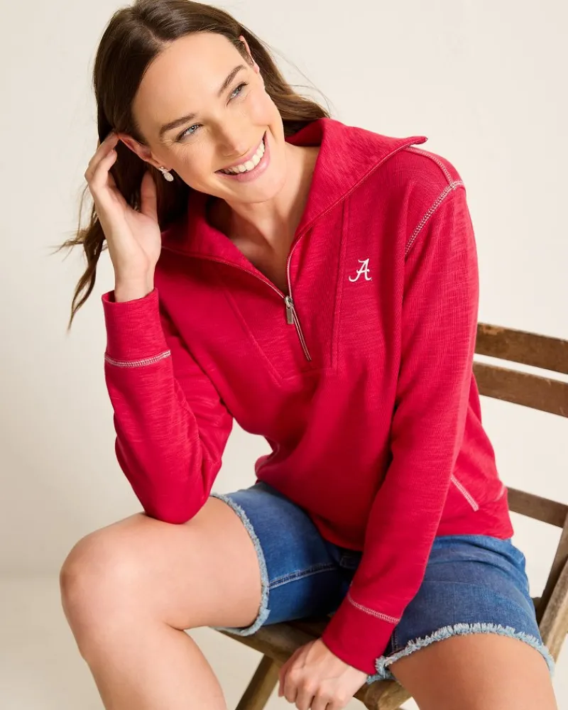 Tommy Bahama Collegiate Tobago Bay Half-Zip Sweatshirt alabama Outlet