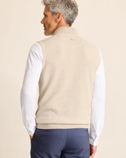 Tommy Bahama Coolside Course IslandZone® Sweater Vest Rustic Linen New