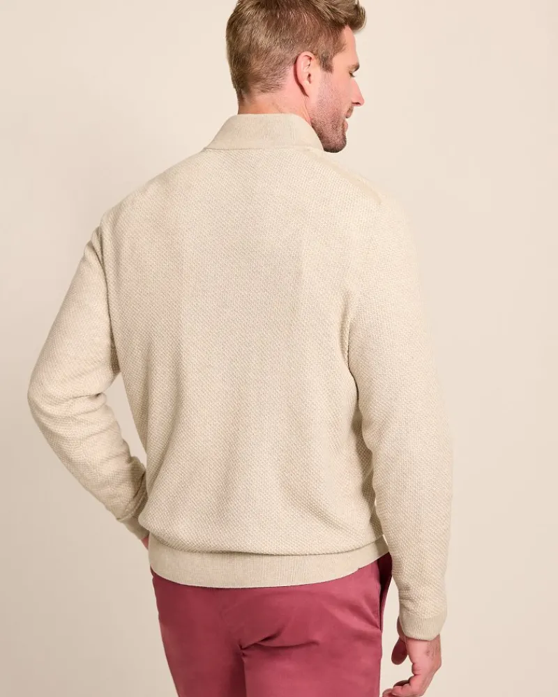 Tommy Bahama Coolside Legend Half-Zip IslandZone® Sweater Rustic Linen Best
