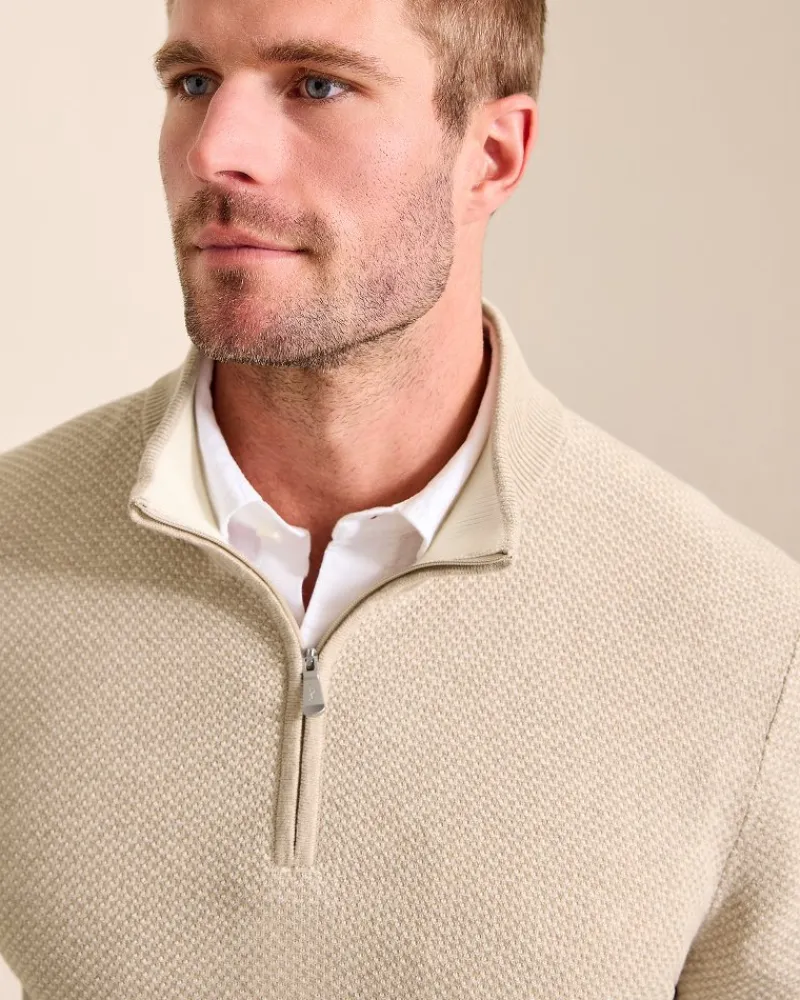 Tommy Bahama Coolside Legend Half-Zip IslandZone® Sweater Rustic Linen Best