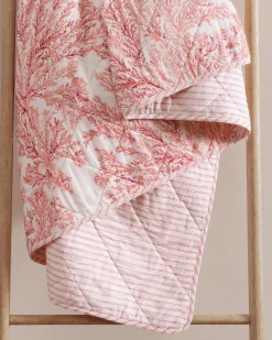 Tommy Bahama Coral Garden Reversible 2-Piece Twin Quilt Set Orange Discount
