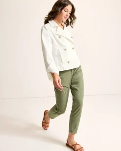 Tommy Bahama Cotton Twill Cropped Peacoat White Clearance