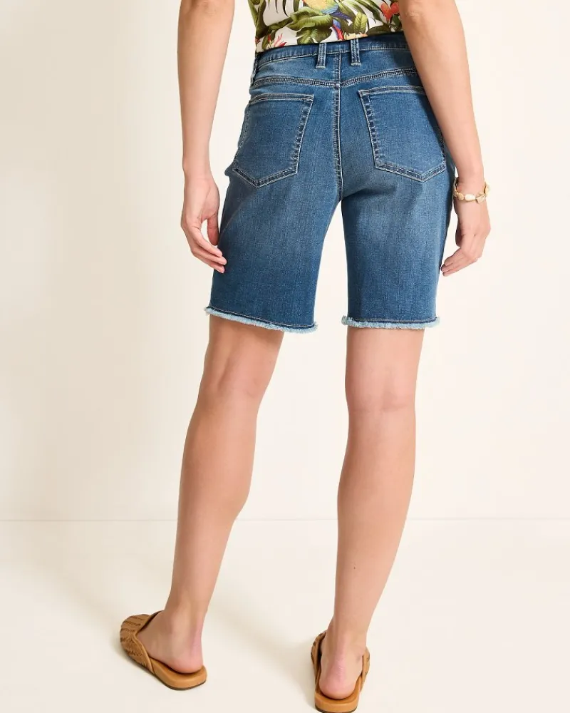 Tommy Bahama Cut-Off Bermuda Denim Shorts Med Playa Wash
