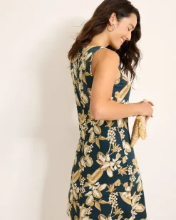 Tommy Bahama Darcy Hightide Flora Sheath Dress Blue Atlas Sale