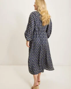 Tommy Bahama Diamond Cay Long-Sleeve Maxi Dress Coastline Discount