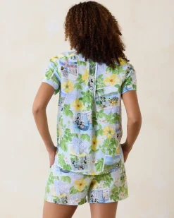 Tommy Bahama Disney Coastalina Postcard to Paradise Linen Camp Shirt Continental Best