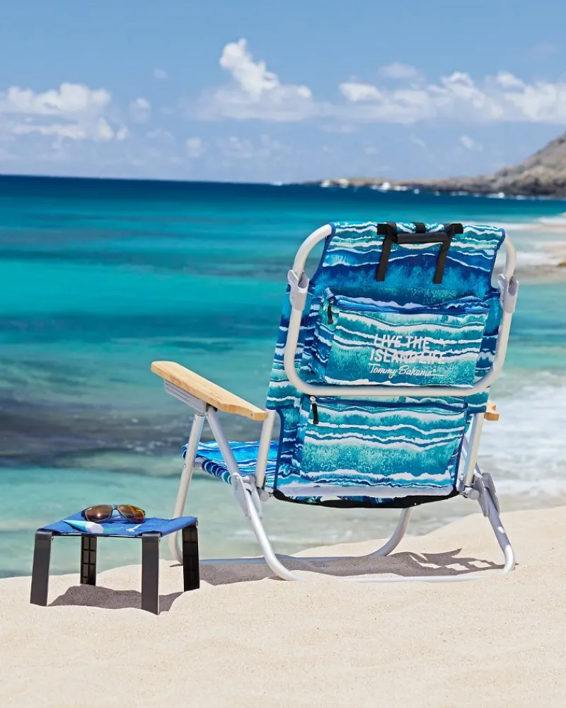 Tommy Bahama Fabric Folding Table Navy Discount