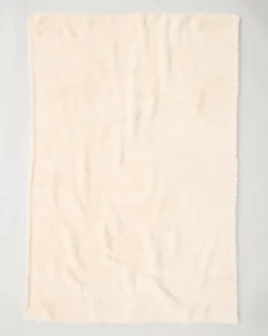 Tommy Bahama Faux Sable Knit Throw Ivory Hot