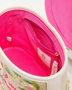 Tommy Bahama Flamingo Pineapple Crossbody Bag Pink Multi Hot