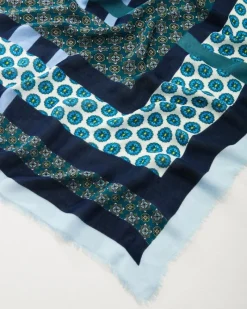 Tommy Bahama Foulard Patch Square Scarf Navy Hot
