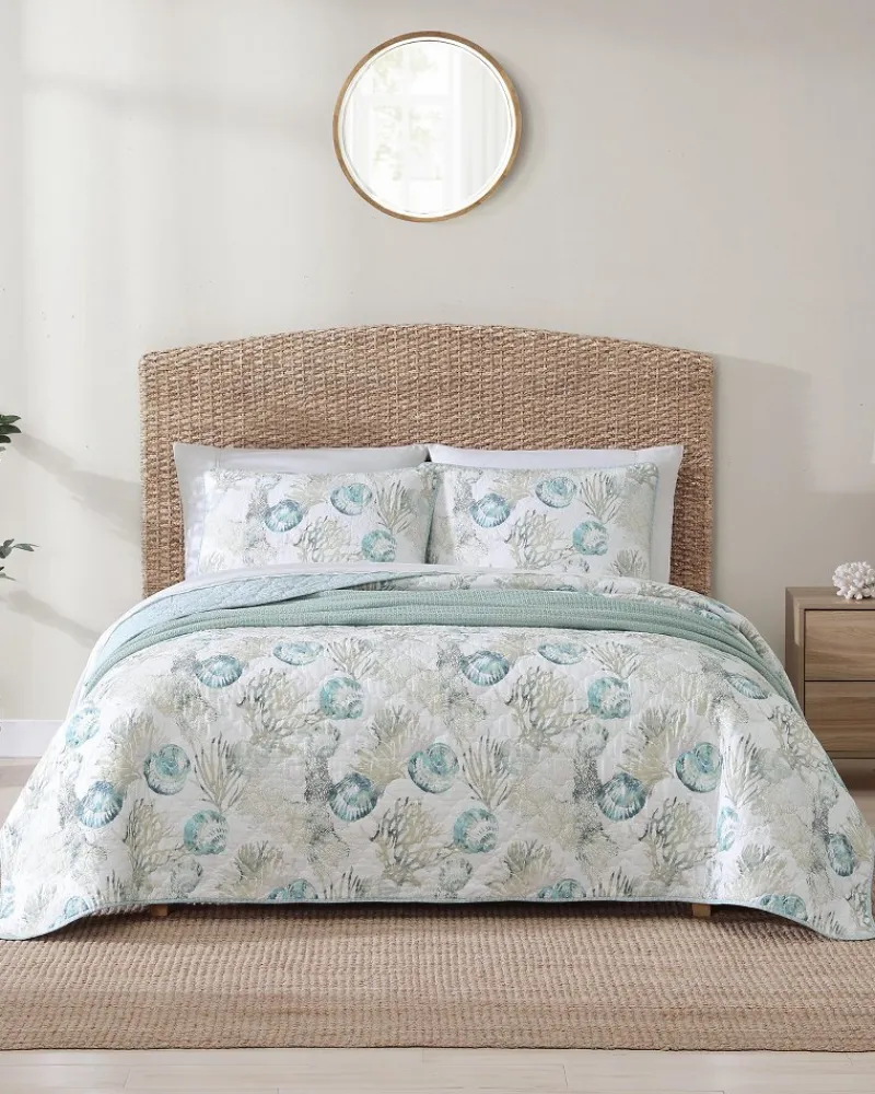 Tommy Bahama Freeport 3-Piece Full/Queen Quilt Set Blue Discount