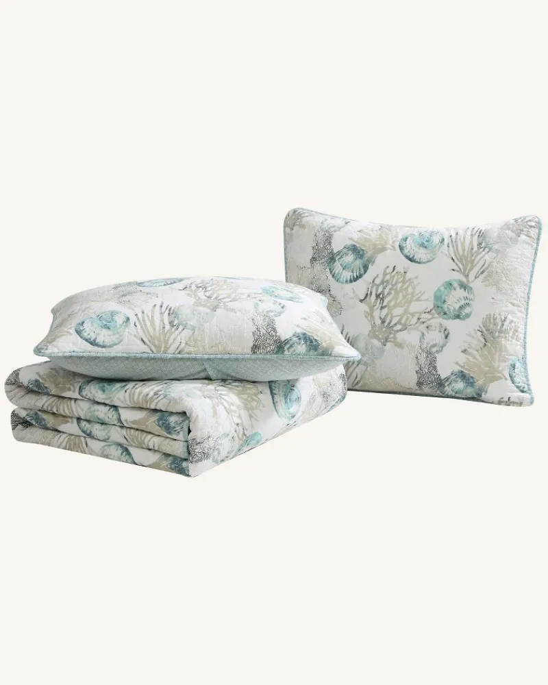 Tommy Bahama Freeport 3-Piece Full/Queen Quilt Set Blue Discount