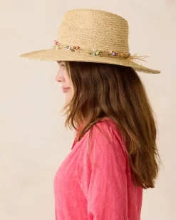 Tommy Bahama Gema Continental Raffia Hat Natural/Multi Outlet