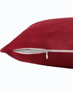 Tommy Bahama Holiday Marlin Velvet Embroide Decorative Pillow Red Discount