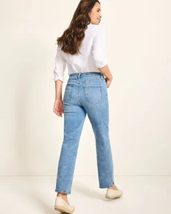 Tommy Bahama Indigo Palms™ High-Rise Straight-Leg Jeans Med Azul Wash