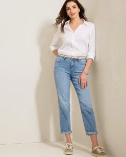 Tommy Bahama Indigo Palms™ Mid-Rise Slim Boyfriend Jeans Amalfi Coast Wash Clearance
