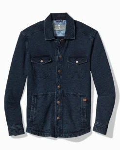 Tommy Bahama Paradise CPO Shirt Jacket Indigo New
