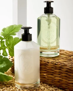 Tommy Bahama Glass Hand Soap & Lotion Set Island Blend Clearance