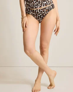 Tommy Bahama Island Cays Leopard Shirred Hipster Bikini Bottoms Black Online